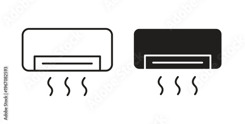 Air conditioner icon vector pictogram pack. icon vector template