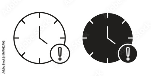 Alarm exclamation icon vector pictogram pack. icon vector template
