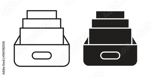 Archive icon vector pictogram pack. icon vector template