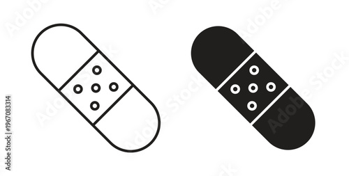 Band aid icon vector pictogram pack. icon vector template