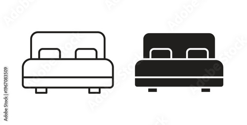 Bed icon vector pictogram pack. icon vector template