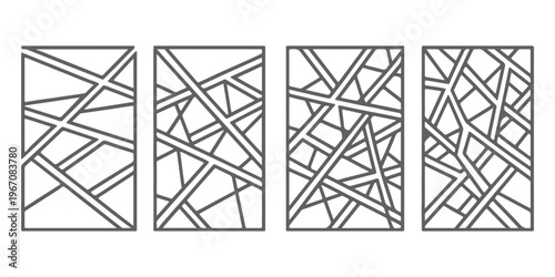 Collage Grid Manga Comic Storyboard Template – Blank Page Layout for Photo Album, Poster and Flyer Design Vector