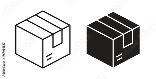 Box icon vector pictogram pack. icon vector template
