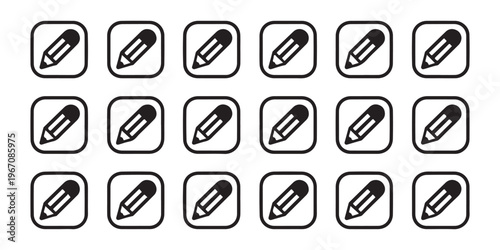 Pencil icon set vector design isolated. edit symbol sign. vector line art for web and mobile app.