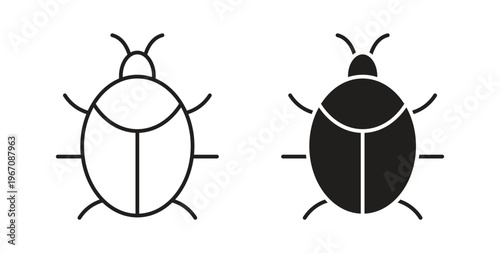 Bug icon vector pictogram pack. icon vector template
