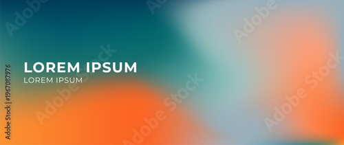 Canvas Print Abstract teal orange gradient background