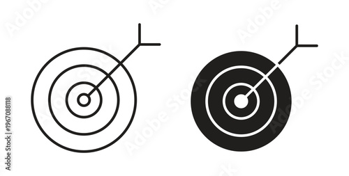 Bullseye pointer icon vector pictogram pack. icon vector template