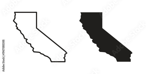California icon vector pictogram pack. icon vector template