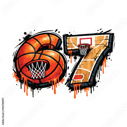67 Basketball Ice Cream Drip Png, 67 Basketball Png, Six Seven Gen Alpha Slang, Kids Six Seven T-Shirt Design, Funny 67 Meme Digital, Six Seven 67 PNG, 67 Meme sublimation Design, Funny 67 Graphic.