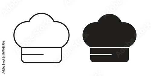 Chef hat icon vector pictogram pack. icon vector template