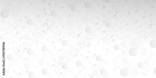 abstract white paper overlapping decor seamless pattern with dots gradient meatball circles creative web banner wallpaper textile design.