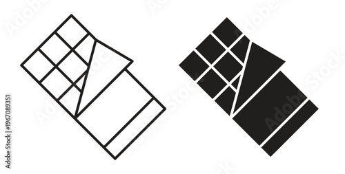 Chocolate icon vector pictogram pack. icon vector template