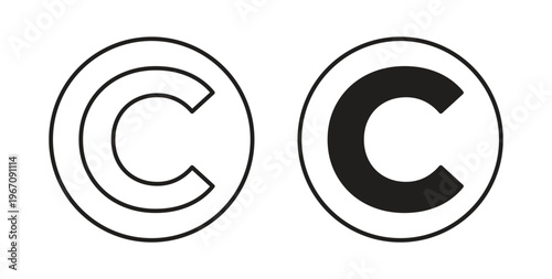 Copyright icon vector pictogram pack. icon vector template