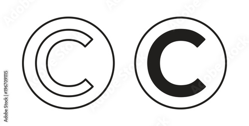 Copyright icon vector pictogram pack. icon vector template