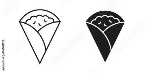 Crepe icon vector pictogram pack. icon vector template
