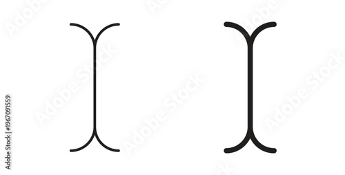 Cursor text icon vector pictogram pack. icon vector template