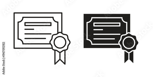 Diploma icon vector pictogram pack. icon vector template