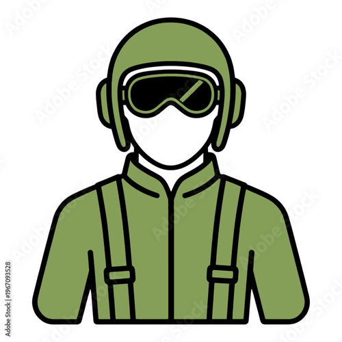 Ski Goggles Helmet Vector Icon