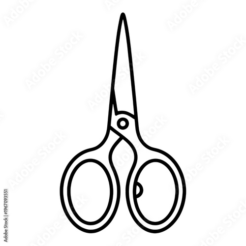 Small Scissors Line Icon