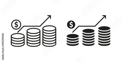 Earning icon vector pictogram pack. icon vector template