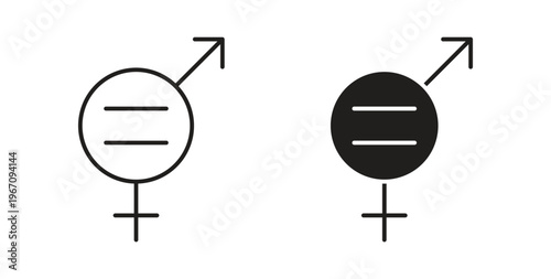 Equality icon vector pictogram pack. icon vector template