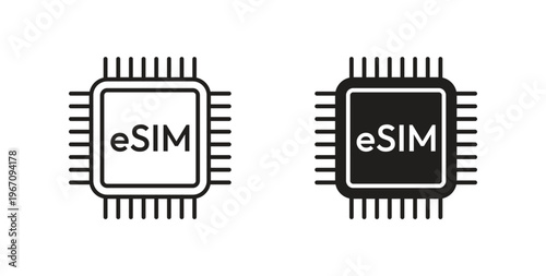 ESIM icon vector pictogram pack. icon vector template