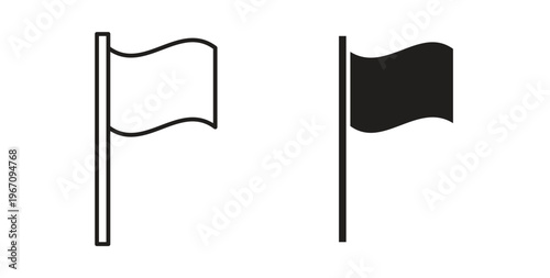Flag icon vector pictogram pack. icon vector template