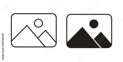 Gallery icon vector pictogram pack. icon vector template