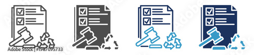 regulatory changes multi purpose icon set