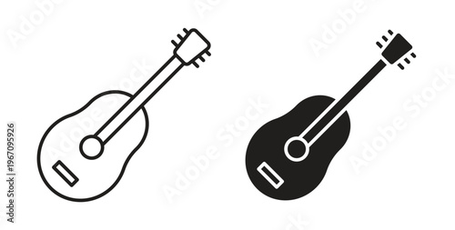 Guitar icon vector pictogram pack. icon vector template