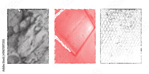 Grunge halftone dots background set.Texture Vector.Dust Overlay Distress Grain ,Simply Place illustration over any Object to Create grungy Effect .abstract,splattered, dirty, texture for your design. 