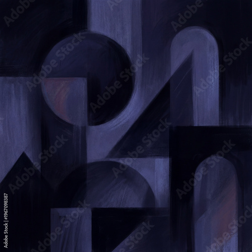 Minimal geometric background with soft shadows