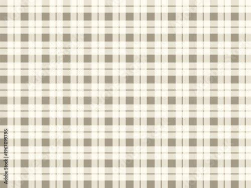 Neutral beige plaid gingham pattern background, modern taupe plaid chequered pattern for clothing fabric design