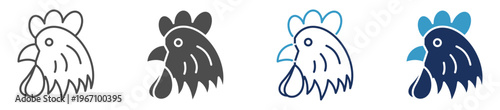 chicken multi purpose icon set