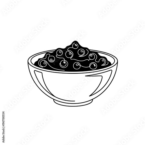 cranberry sauce traditional food side dish holiday meal condiment. Used for Thanksgiving, Christmas, and cooking themes