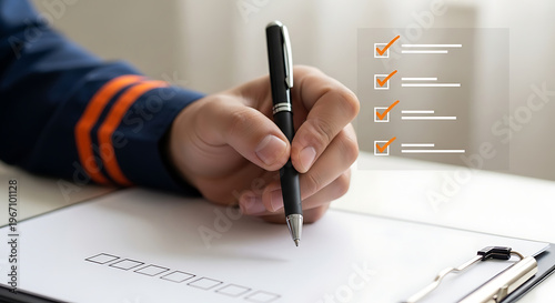 Checklist Form for Business Task Completion and Survey