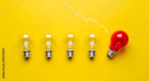 Red Lightbulb Icon for Bright Ideas and Innovation Concept