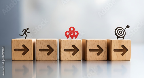 Strategy Goals and Teamwork Represented by Target Blocks