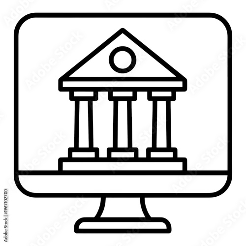 Bank Display Line Icon