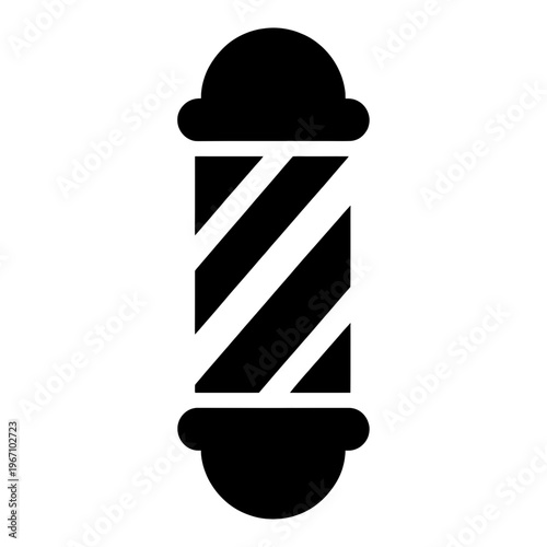 Barber Pole Line Icon with Striped Design