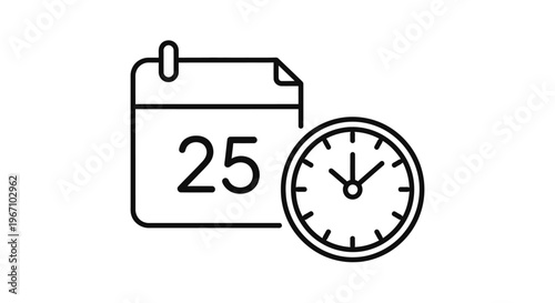 Calendar and clock icon design.