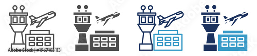airport multi purpose icon set