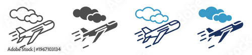 aircraft multi purpose icon set