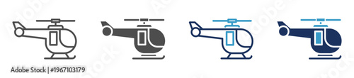 helicopters multi purpose icon set