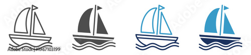 boat multi purpose icon set
