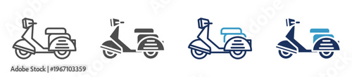 scooter multi purpose icon set