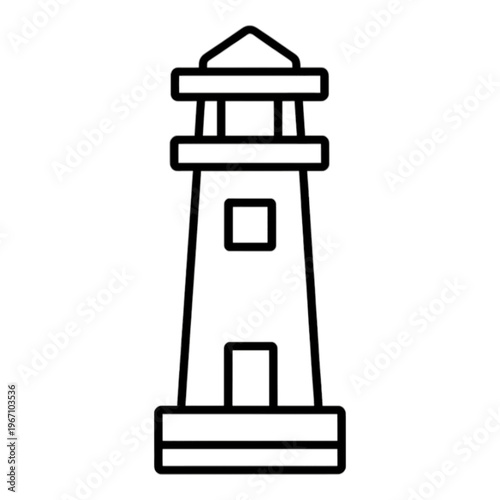 Simple Lighthouse Line Icon