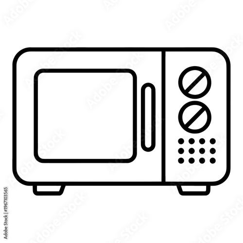 Simple Microwave Oven Line Icon