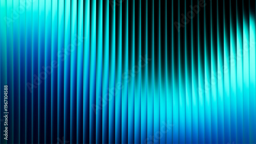 Futuristic neon fractal glass background with vibrant blue wavy gradients. Vibrant blue neon gradient background shaped by ribbed fractal glass for modern digital projects and visual design. Vector