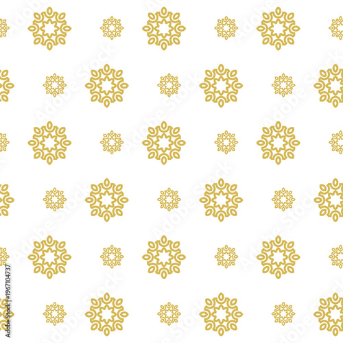 Gold Floral Geometric Seamless Pattern — Ornamental Decorative Background For Packaging And Textiles
